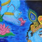 Lord Krishna Abstract Painting 
