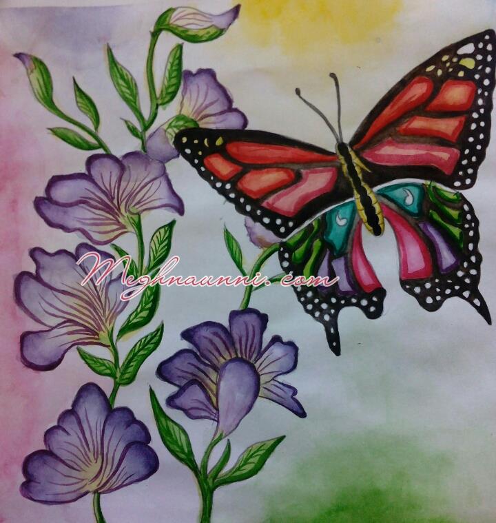 flowers-butterfly-watercolor-painting