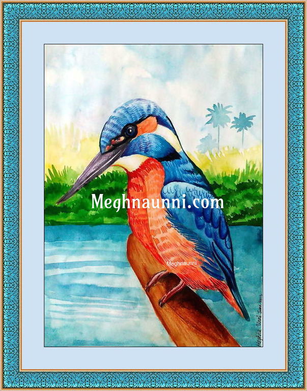 kingfisher-water-colour-painting-meghna-unnikrishnan