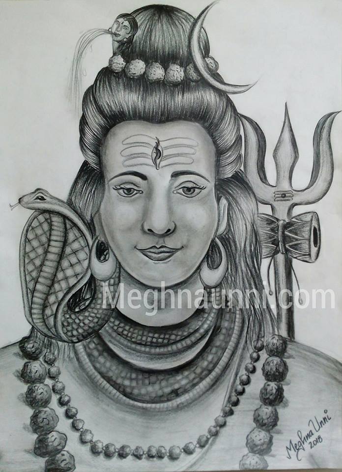 Lord Shiva Pencil Sketch – Meghna Unni's Blog