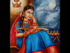 Rukmini-Writing-letter-to-Krishna-Painting-Meghna-unni