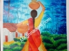 Village Woman With Pots Practice Painting