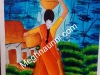 Village Woman with Pots Painting Done for Contest at the Venue