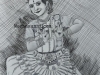 Meghna-Unnikrishnan-Mohiniyattam-Pen-Drawing-with-pencil-shading