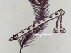 flute-peacock-feather-pen-drawing-meghna-unni