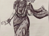 mohini-with-amrutham-pot-pen-drawing-meghna-unni