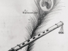 peacock-feather-flute-pencil-sketch-meghna-unni