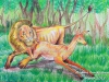 lion-chasing-deer-by-meghna-unni