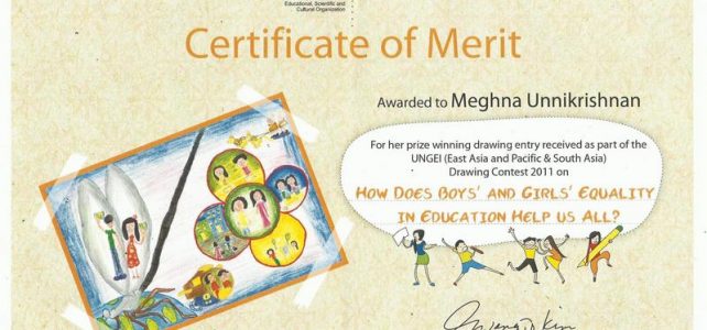 UNESCO Certificate of Merit and the Drawing