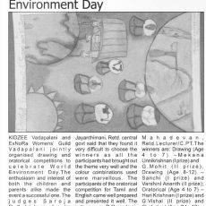Meghna’s Drawing in Vadapalani Times News Paper