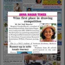 News about Meghna in Anna Nagar Times