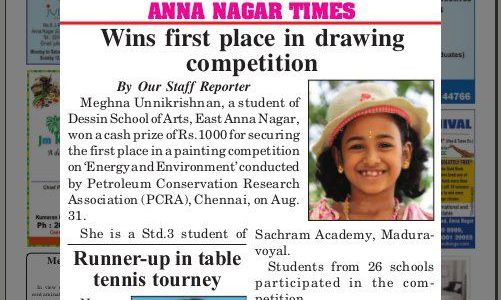 News about Meghna in Anna Nagar Times