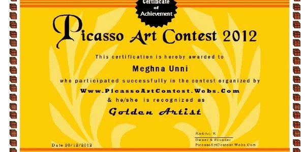 Picasso Art Contest Golden Artist
