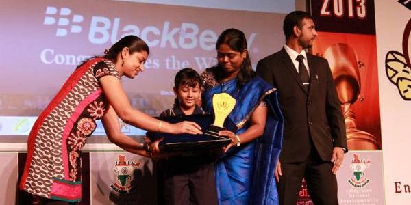 Meghna won a Laptop for Spelling Bee First Place