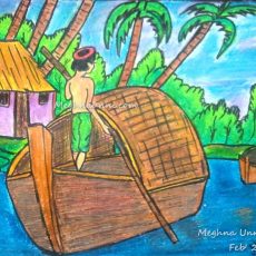 ‘Sailing’ Painting by Meghna Unnikrishnan