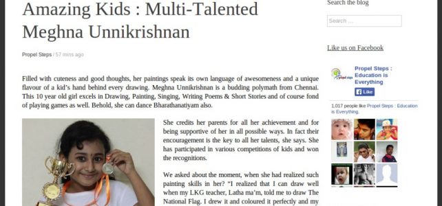 Propel Steps Magazine Article about Meghna
