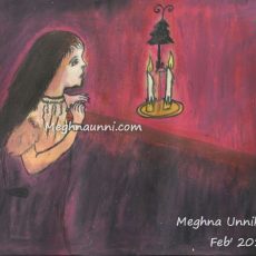 Girl in the Candle Light Painting