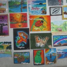 Paintings displayed at my school Parents Review Day