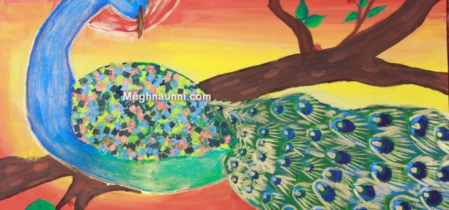3rd Peacock – The National Bird Painting Competition 2014