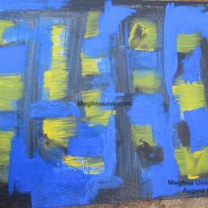 Abstract Canvas Painting done at Berserk 2014, Bangalore