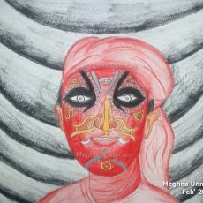 ‘Face Mask’ Painting using Plastic Crayons