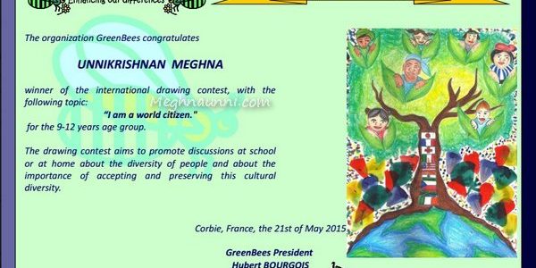 Won 8th GreenBees Drawing Contest 2015