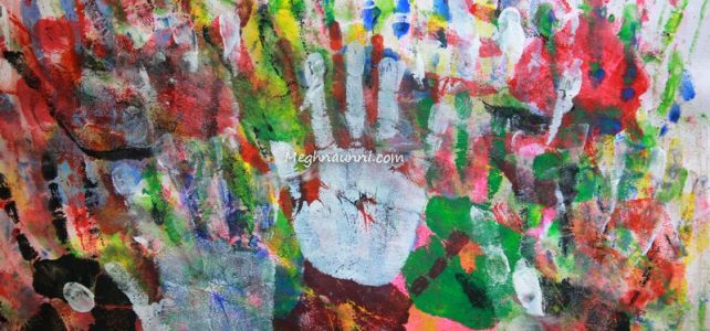 “Hand Prints” Abstract Painting