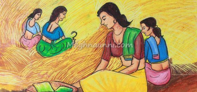 ‘Village Women’ Painting done in Oil Pastels