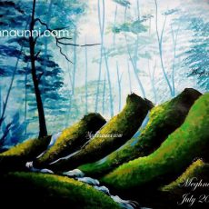 My New Landscape Painting : Medium Acrylic