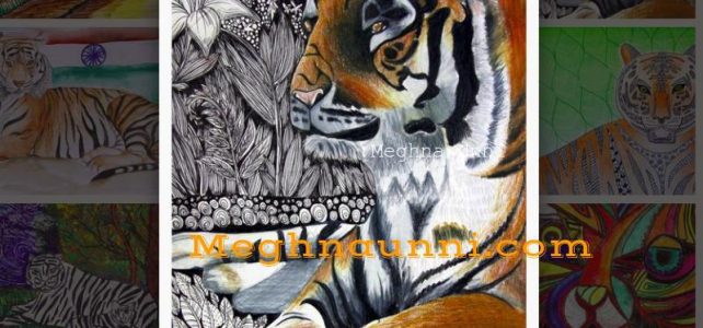 Won Gold Medal in Tiger, The National Animal All India Art Contest by Artinfoindia
