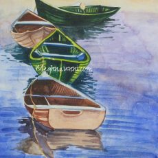 Boats Water Colour Painting