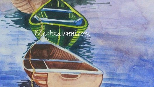 Boats Water Colour Painting