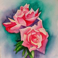 “Roses” Painting ; Medium : Water Colour