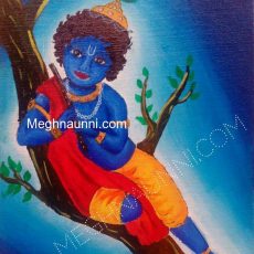 Little Krishna Painting ; Acrylic on Canvas