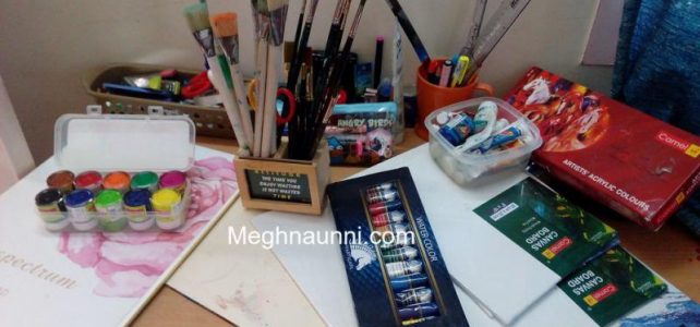 My Favorite Painting Set | Canvas, Acrylic, Water Colours, Brushes