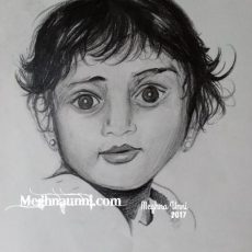 Baby Portrait Sketch Drawing