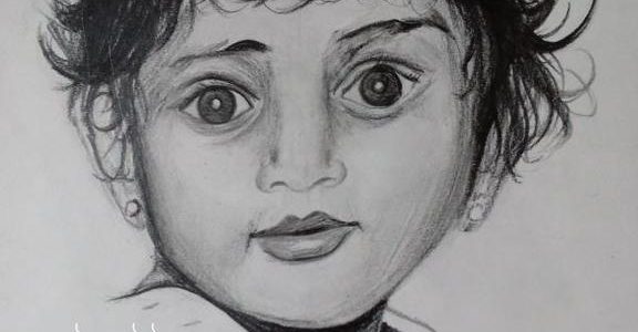 Baby Portrait Sketch Drawing