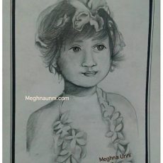 Cute Little Girl Pencil Sketch Work
