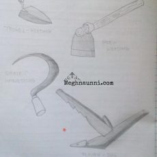 Agricultural Implements Pencil Diagram