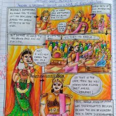 Mahabharatha Series – Painting – 2 – Suryaputra Karna – Cartoon Strip