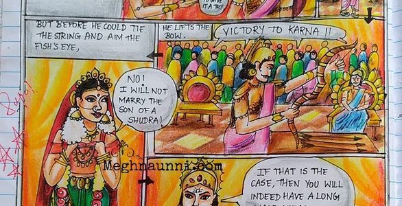 Mahabharatha Series – Painting – 2 – Suryaputra Karna – Cartoon Strip