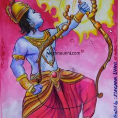 Ramayana Painting – 1 : Sri Rama Breaking Bow to marry Sita