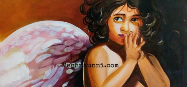 “The Little Angel” Acrylic Painting Full Picture