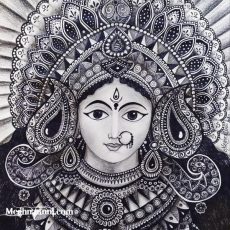 Holiday Drawing – 3 : Goddess Durga Devi Mandala Work