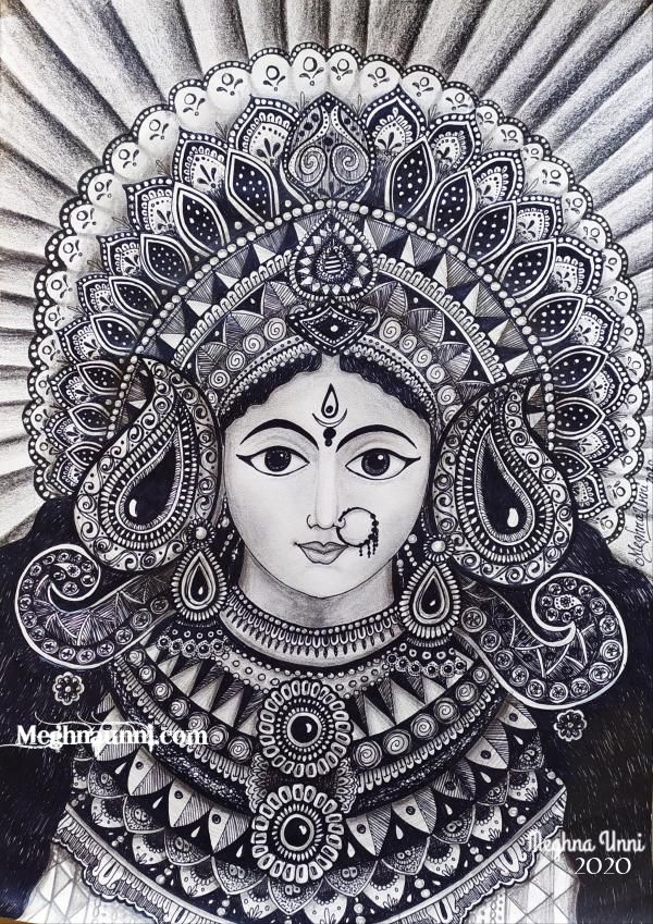 1,818 Durga Sketch Images, Stock Photos, 3D objects, & Vectors |  Shutterstock