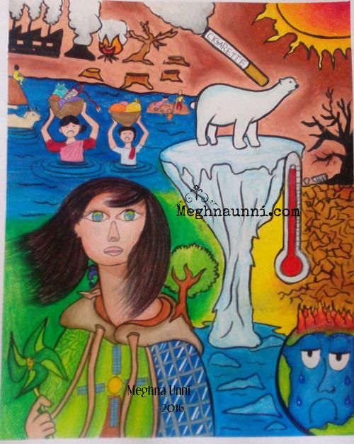 global warming climate change painting meghna unni