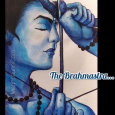 Lord Rama Wielding Brahmastra Watercolour Painting