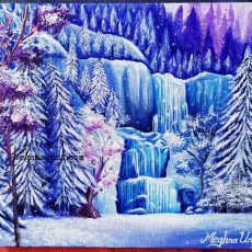 Holiday Work 4 : “Winter Paradise” Acrylic on Canvas