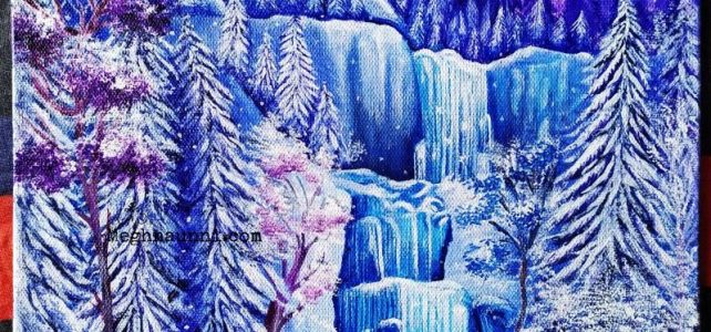 Holiday Work 4 : “Winter Paradise” Acrylic on Canvas