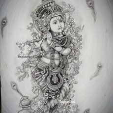 Happy Vishu 2020 – “Muralidhara” Pencil Sketch